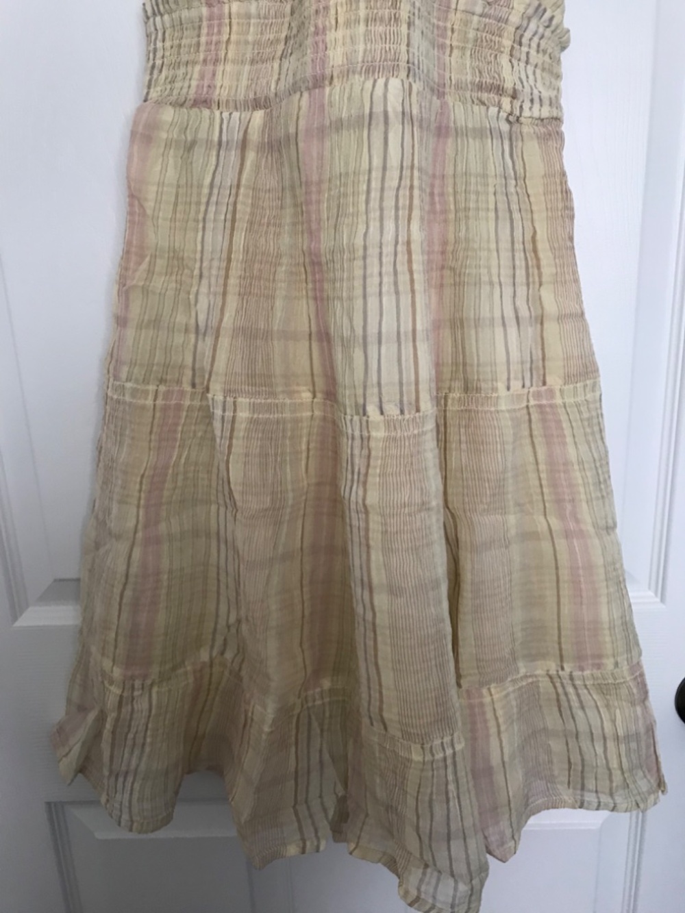NWT Kimchi Blue Phoebe Cotton Open-Back Halter Knee Length Dress M Yellow - Picture 4 of 11